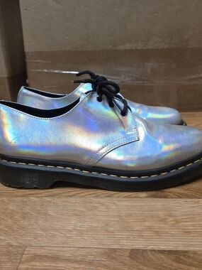Dr. Martens 1461 in Silver Lazer Iced Metallic Oxford Shoes Unisex